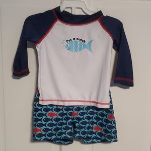 Baby boy 2 pc swimsuit 6-9 mo